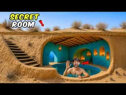 We Build A Secret Underground Swimming Pool - In Desert 🥵