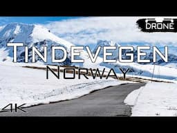 Norwegian Scenic Road Tindevegen - Drive Through & Drone, 4K