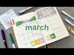 March 2025 Bullet Journal Setup 🪟🪴 window theme plan with me!