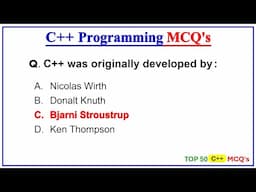 C++ MCQs | c++ mcq questions and answers