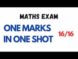 One marks in one shot -10th Maths SSLC 2024-25