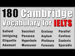 180 Cambridge Vocabulary Words to Help You Ace the IELTS Exam