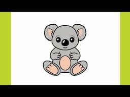How to draw KOALA step by step / drawing animal easy