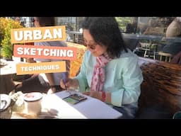 Urban Sketching with Pen and Watercolors 🎨 How to Paint Spring Colors