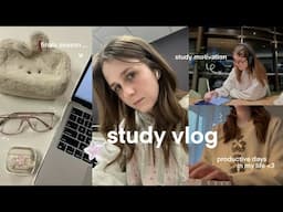 STUDY VLOG 📝 long library day, post-grad finals, study motivation, productive days in my life