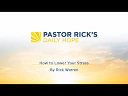 DAY 11 | How to Lower Your Stress