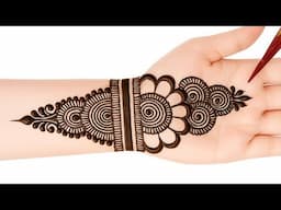 New easy arabic MEHNDI design | simple front hand mehndi | beautiful mehandi design | mehndi design