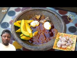 I Made Boiled Cocoyam with Spicy Pepper Sauce for Lunch - Delicious & Easy Recipe!