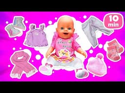 Baby Emily doll tries new clothes! Whish one is the cutiest? Videos for kids with dolls.