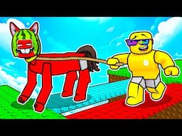 I AM A HORSE In Roblox (Two Player Obby)
