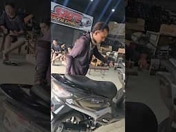 Suzuki Burgman ganti knalpot model PCX gepeng tes suara