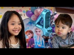 Veyda's First Birthday PARTY! - Kittens, Elsa, and Opening Presents