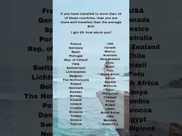 What’s your country count? 🌎