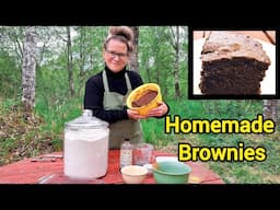 BEST Homemade Brownies/ Off Grid Baking in Alaska