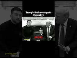 Trump's LAST WARNING to Zelenskyy 💔 | #memes | #shorts  | #geopolitics