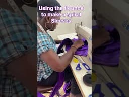 How to make a spiral structured sleeves #diy #flounce #designerinspiration #sewingtutorial