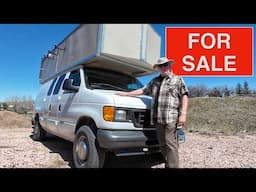 For Sale! Our 2005 Ford E350 Camper Van w/ Overcab Hightop, Solar, Fridge & Diesel Heater
