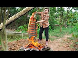 Harvesting Mutant Catfish & Goes to Market Sell - Grilled Catfish Recipe | Amy Daily Life