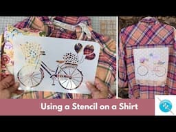 Using a Stencil to Embellish a Thrifted Shirt