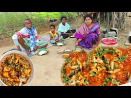 Small Fish Curry with Palak saag Cooking and Eating Village Style |Village cooking