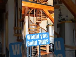 We Built our Spiral Log Staircase by Hand