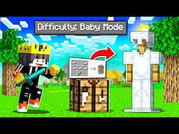 Beating Minecraft But I'm a BABY | Minecraft Baby Mod