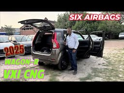 NEW UPDATED MARUTI WAGONR VXI CNG 2025 with 6 Airbags and Many New Changes !! Watch