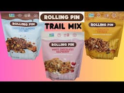 Rolling Pin Trail Mix: Chocolate Almond Sea Salt, White Chocolatey Raspberry, Cinnamon Crunch