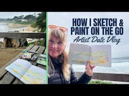 How I Sketch & Paint On the Go | Artist Date Vlog
