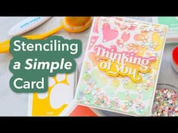 Trying a Fresh Color Combo–Stenciling a Simple Card