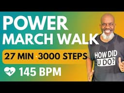 3000 Steps Power March Walk | Boost Cardio, Burn Fat, Feel Great