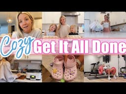 Cozy Get It All Done Day in My Life l Grocery Haul, Crockpot Chili, Protein Meals + Easter Baskets