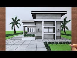 How to Draw a House in 1 Point Perspective
