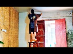 40-year-old housewife decorates a dilapidated rural house ~ Cleaning and Construction