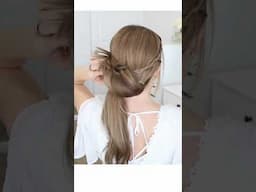 Have you tried this? 🤍 What do you think? #hairstyle #updo #hairtutorial #braidedupdo #diyhairstyle