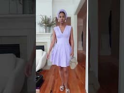 Lilac is clearly my new favorite color to wear. Spring dress with pockets. #fashionshorts