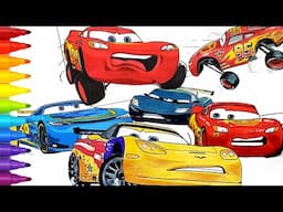 Compilation Part 1/3 🚗 Lightning McQueen Near Miss 🎨 CARS 1 - 4 Drawing & Coloring | Tim Tim TV