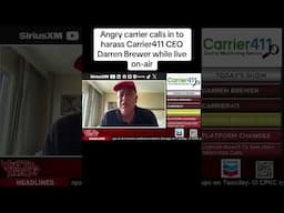 Angry carrier calls in live during the show to harass Carrier411 CEO Darren Brewer  #trucking