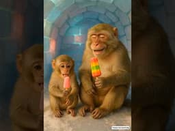 Monkey Builds Ice Bus, But Then It Gets Stolen! 😱❄️🚌 #shorts #ai #youtubeshorts