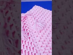 30 Como tejer el poncho N°28 a crochet en punto PANAL DE ABEJA para niñas y con lana gruesa
