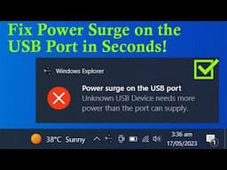 How to Fix Power Surge on the USB Port in Seconds! | Video Tutorial | Rescue Digital Media