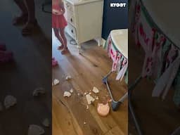 Technically, the cake still got smashed! 🎂#baby #birthday #cake #funny #shorts