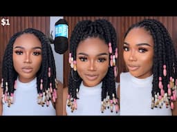 I’m Shocked😱Viral Brazilian wool knotted fluffy jumbo loosed braids with beads 😍