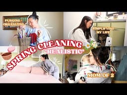 Realistic spring cleaning as a mom🤗🧺🧼🌼