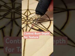 Add texture to burns with higher heats. #woodburningart #pyrography