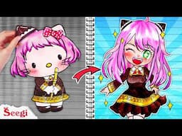 💖 From Kitty to Anya?! ✨ Magical Paper Glow-Up Transformation | Seegi Channel