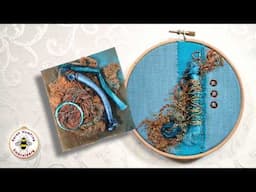 Making experimental embroidery with materials from your stash! How to embroider without a design!