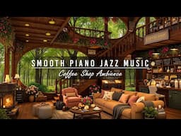 Relaxing June Jazz Music | 4K Cozy Coffee Shop Ambience & Smooth Piano Jazz Music for Great Moods