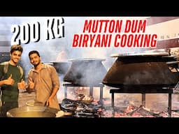 200 KG Mutton Dum Biryani Cooking | Pakka Hyderabadi Style | Hyderabad Biryani | Shahid Catering
