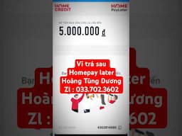Ví trả sau homepay dễ đăng kí, dễ duyệt, dễ rút. Hướng dẫn rút ví trả sau hạn mức tối đa #vitrasau